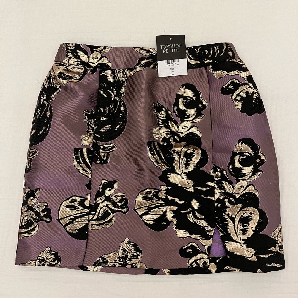 Top shop jacquard print skirt